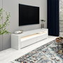 Hanah Home Soporte para TV Blanco con Luces LED